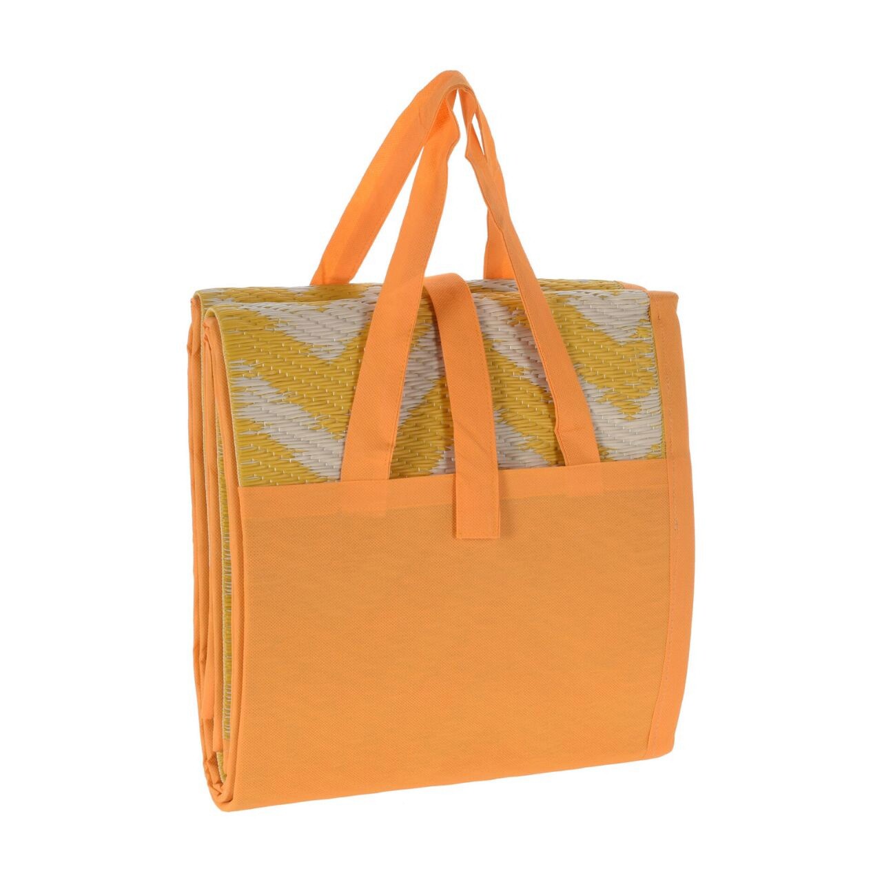 Patura pentru picnic Zigzag, pliabila, 90x180 cm, polipropilena, galben - imagine 4